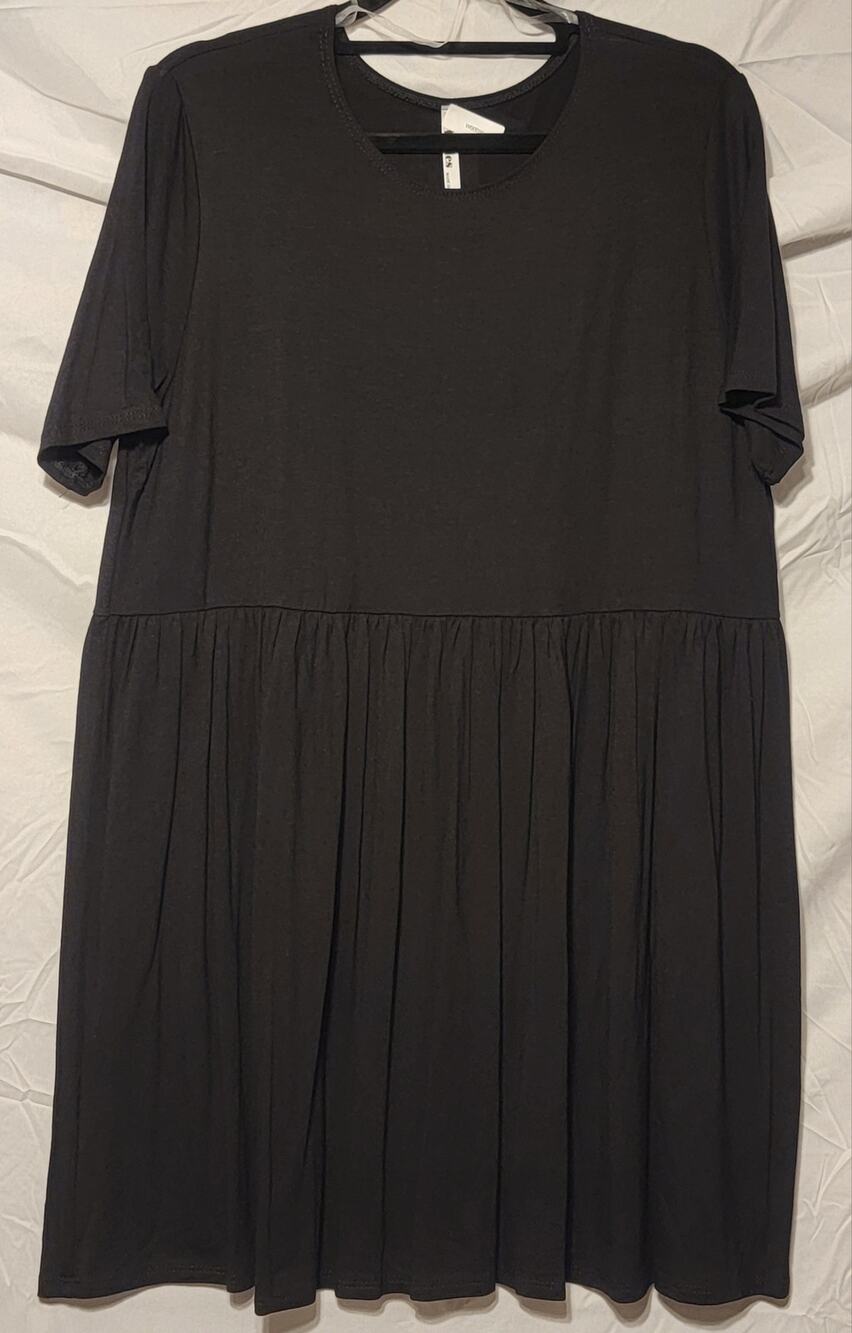 Azules Baby Doll Black Dress Sz L